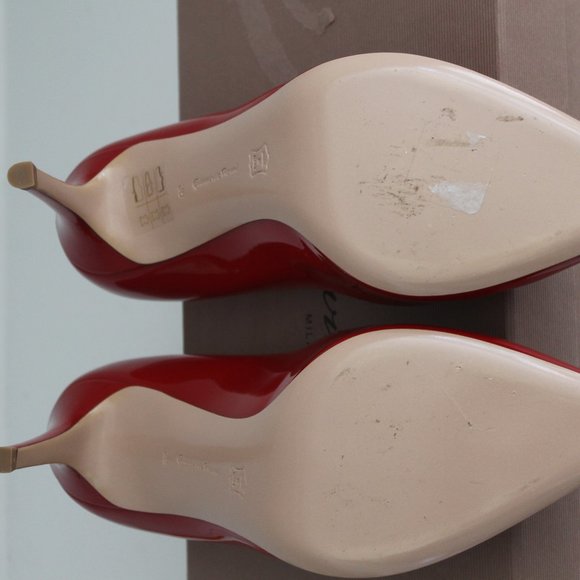 NEW GIANVITO ROSSI RED PATENT LEATHER HILLS PUMPS SHOES 38 - Picture 9 of 12